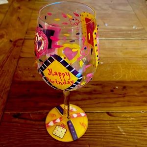 Birthday girl wine glass